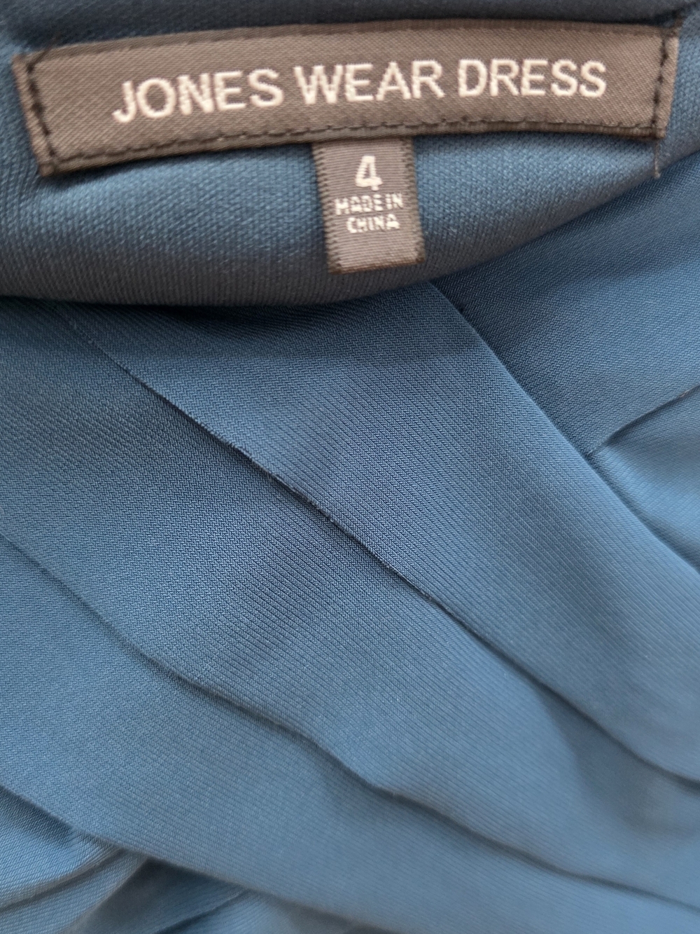 Jones New York Sleeveless Teal Tiered V-Neck Dress Sz 4 New - Picture 7 of 9